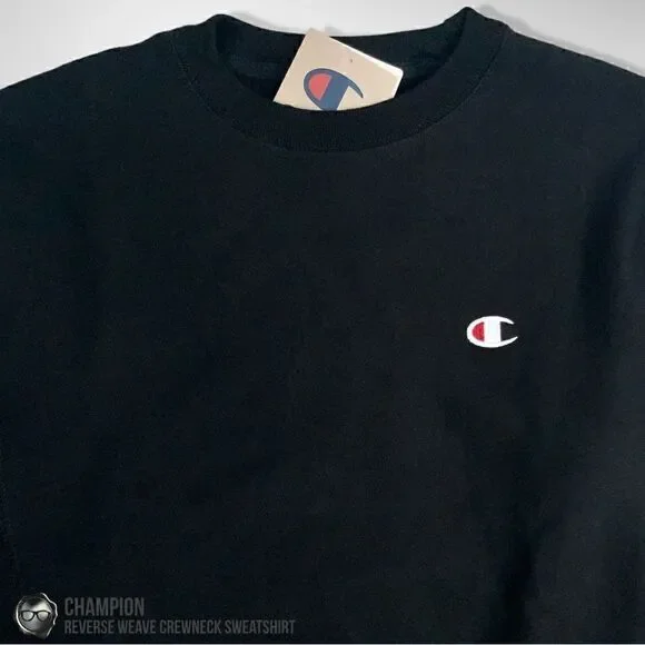 CHAMPIONREVERSE WEAVE CREWNECK C LOGOSWEATSHIRT HEAVYWEIGHT BLACK UNISEX